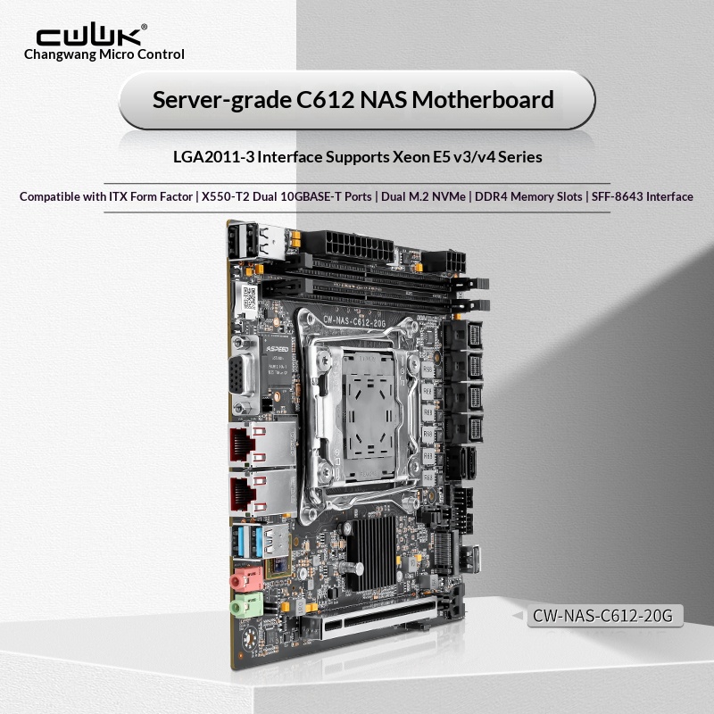 C612 LGA 2011-3 Xeon X99 Mothe - огляд і ціна Nas Motherboard 8 Sata Mini Itx