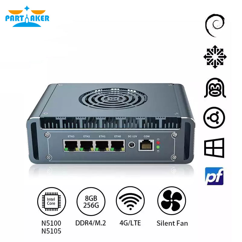 12th Gen Intel I3-1115G4 Fanle - огляд і ціна Pfsense Firewall Router 2.5G 4 I226