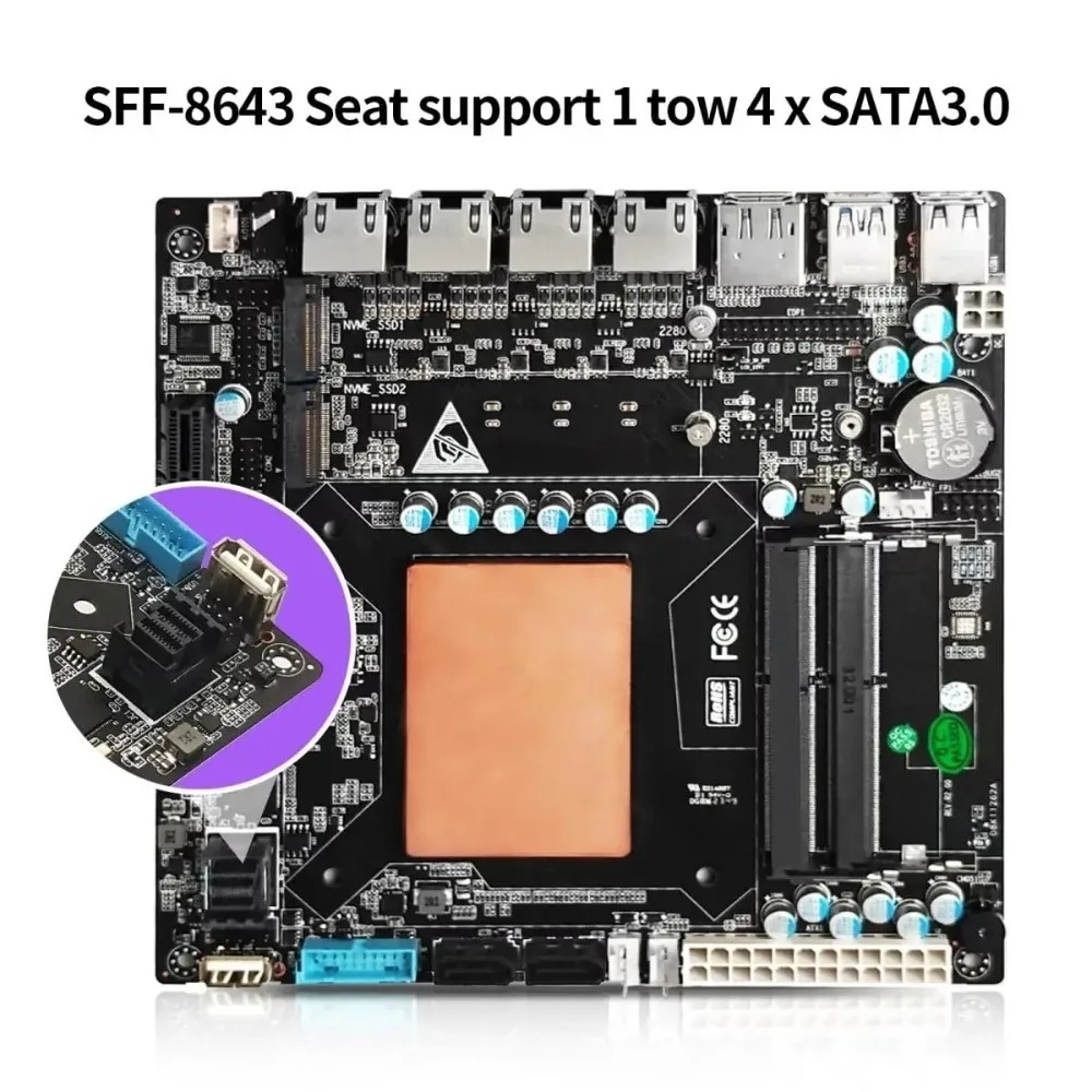 ITX NAS Motherboard with 11th  - огляд і ціна Nas Motherboard 8 Sata Mini Itx