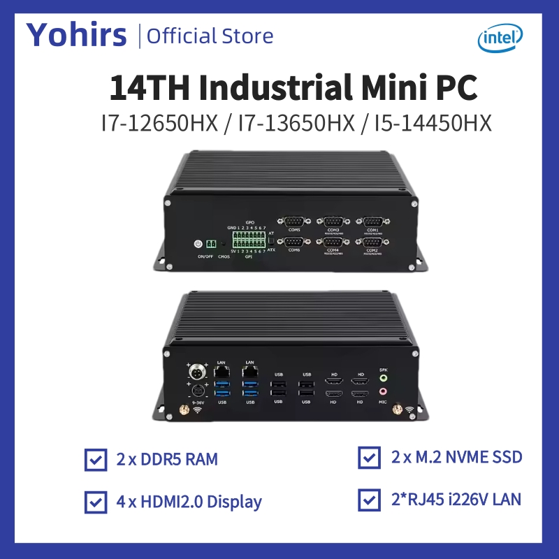 14th Industrial Mini Pc i5-144 - огляд і ціна Fanless Industrial Pc Rs485 Core I7