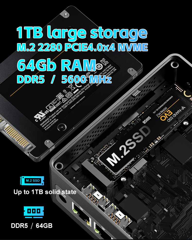 New Mini Desktop Gamer PC with - огляд і ціна Amd Ryzen 7 7840Hs Mini Pc