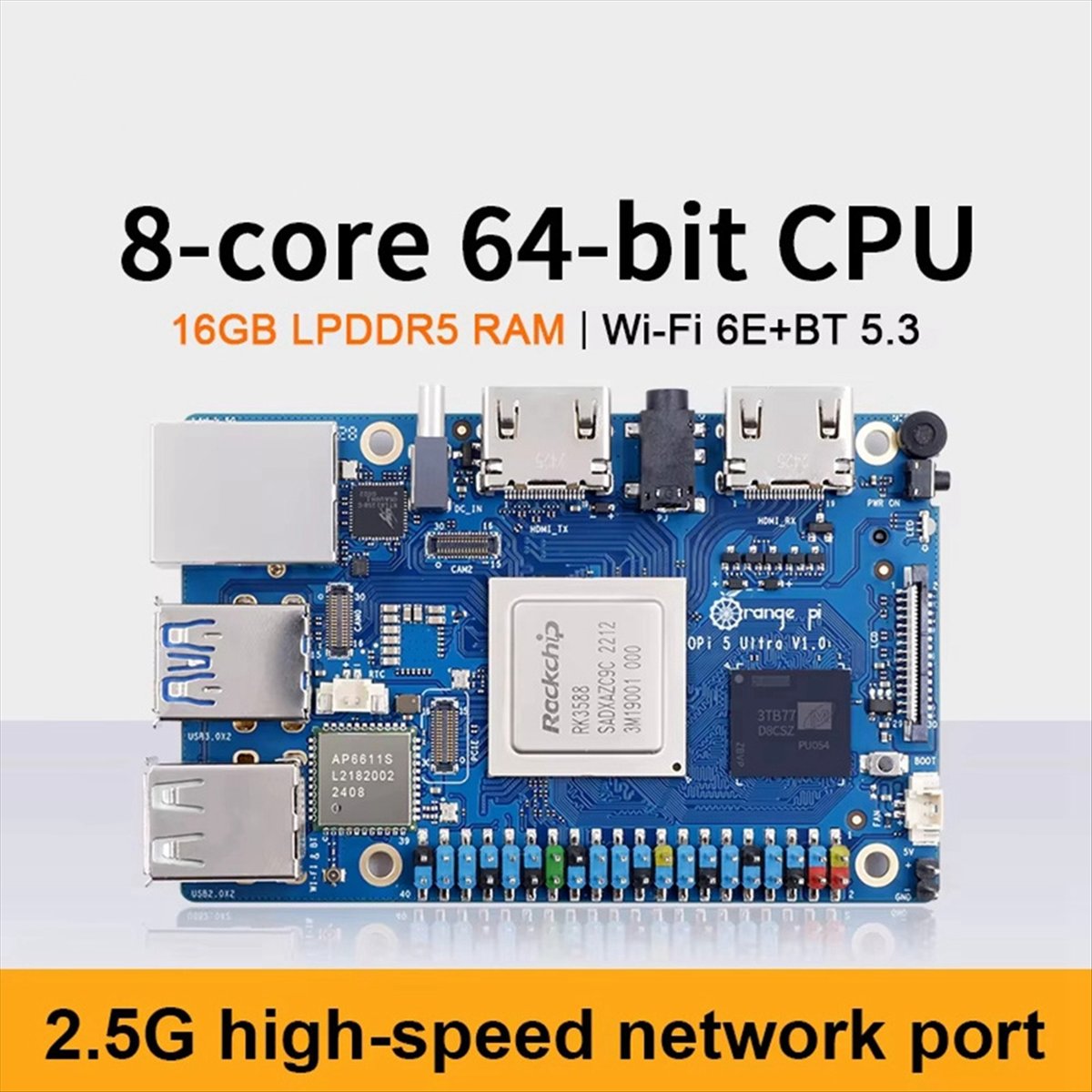 DT75BG For 5 Ultra Development - огляд і ціна Rockchip Rk3588 Development Board